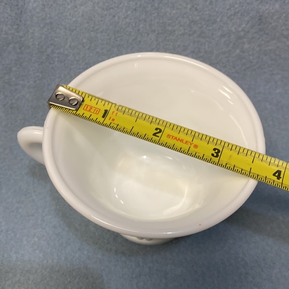 Indiana Colony Milk Glass White Harvest Grape 6 ounce Footed Cup - Picture 9 of 9